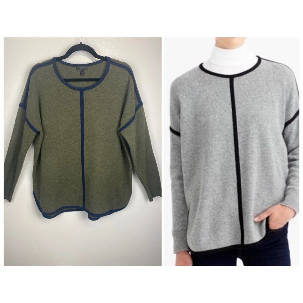 J.Crew Womens 100% Wool Sweater Tunic Oversized Sweater Size S 2142